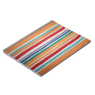 Multi-colored Striped Notebook