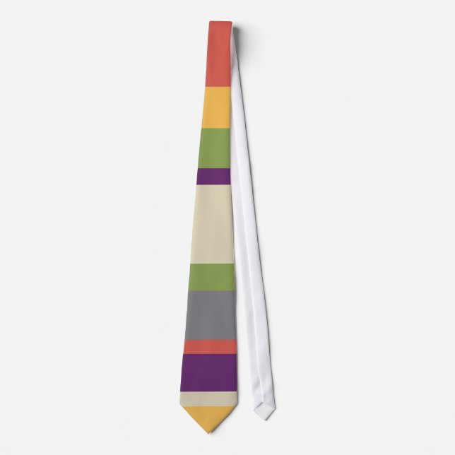 Multi-colored stripes Four Tie (Front)