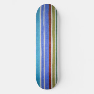 Multi-colored Stripes Skateboard Deck