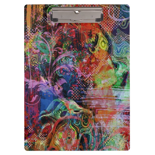Multi Colored Textures Clipboard (Front)