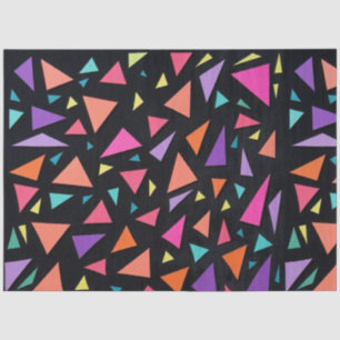 Multi-colored triangle geometric pattern tissue paper