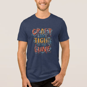 "Multi-Colored Typography T-Shirt – Vibrant & Tren Tri-Blend Shirt