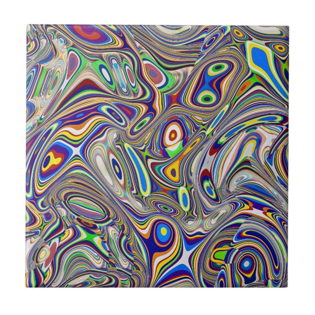 Multi Colour Abstract 2, 2018 (photo) | SVP Images Ceramic Tile (Front)