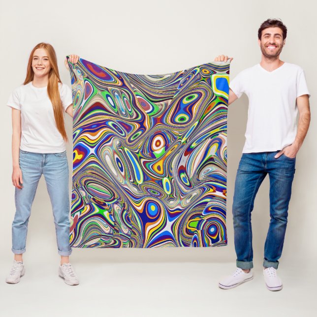 Multi Colour Abstract 2, 2018 (photo) | SVP Images Fleece Blanket (In Situ)