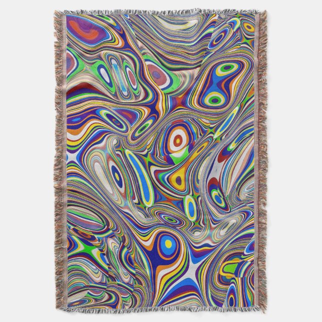 Multi Colour Abstract 2, 2018 (photo) | SVP Images Throw Blanket (Front Vertical)