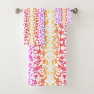 Multi Colour Abstract Bath Towel Set