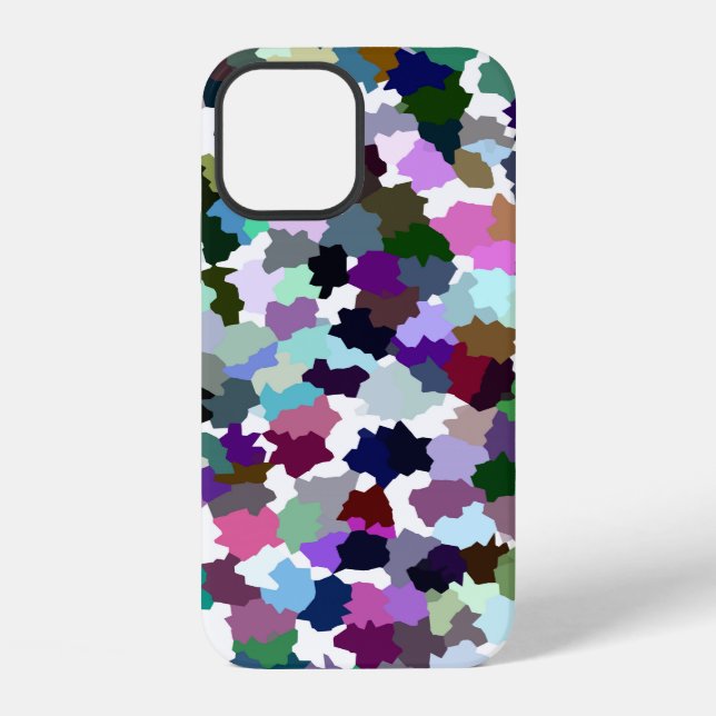 Multi-Colour Abstract Crystal Pattern iPhone Case (Back)