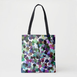 Multi-Colour Abstract Crystal Pattern Tote Bag
