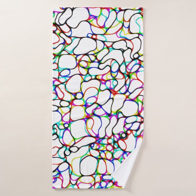Multi-Colour Abstract Pattern Bath Towel (Bath Towel)