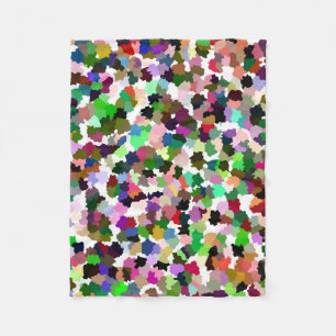 Multi-Colour Abstract Pattern Fleece Blanket