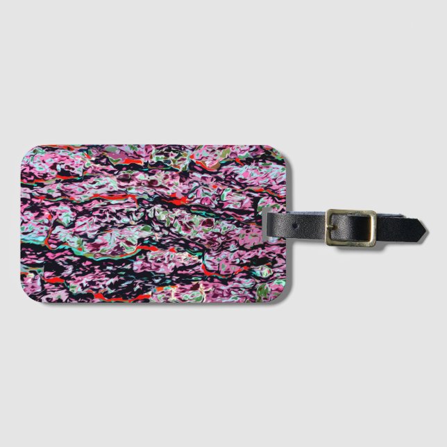 Multi-Colour Abstract Pattern Luggage Tag (Front Horizontal)