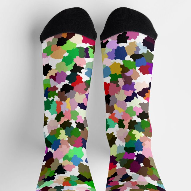 Multi-Colour Abstract Pattern Socks (Top)