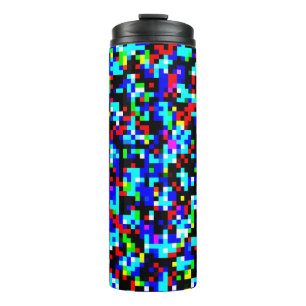 Multi-Colour Abstract Pattern Thermal Tumbler