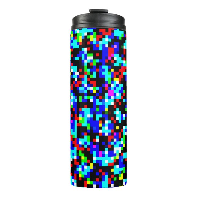 Multi-Colour Abstract Pattern Thermal Tumbler (Front)