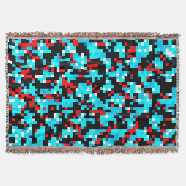 Multi-Colour Abstract Pattern Throw Blanket (Front)