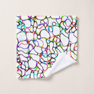 Multi-Colour Abstract Pattern Wash Cloth