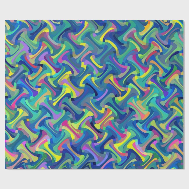 Multi-Colour Abstract Pattern Wrapping Paper (Flat)