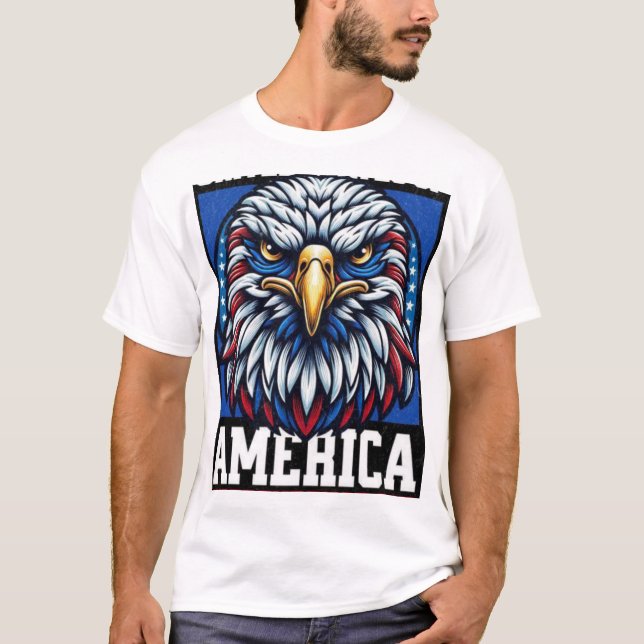Multi colour American design Style: Men's Basic T- T-Shirt (Front)