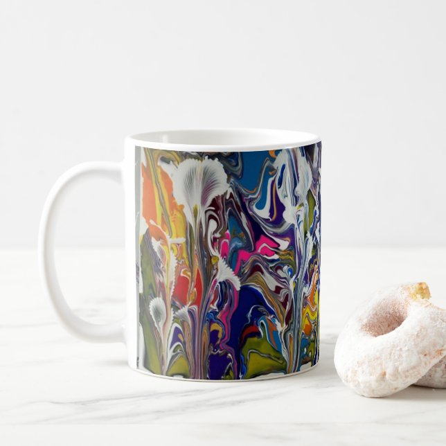 Multi Colour and Techniques Mug (With Donut)