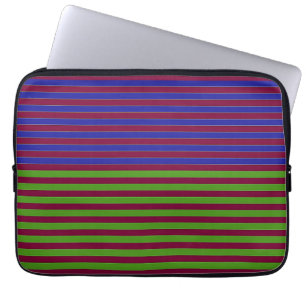 Multi Colour Banded Stripes Laptop sleeve 13 inch