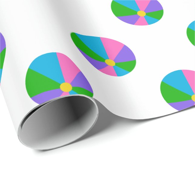 Multi Colour Beach Ball Wrapping Paper (Roll Corner)