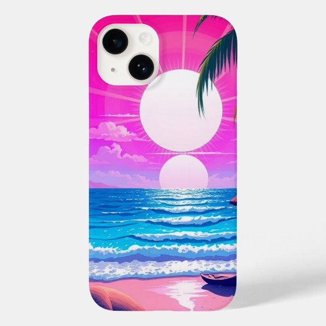 Multi-Colour Beach Sunset Phone  Case-Mate iPhone Case (Back)