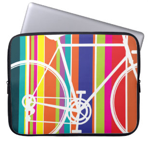 multi colour bike design Laptop Sleeve