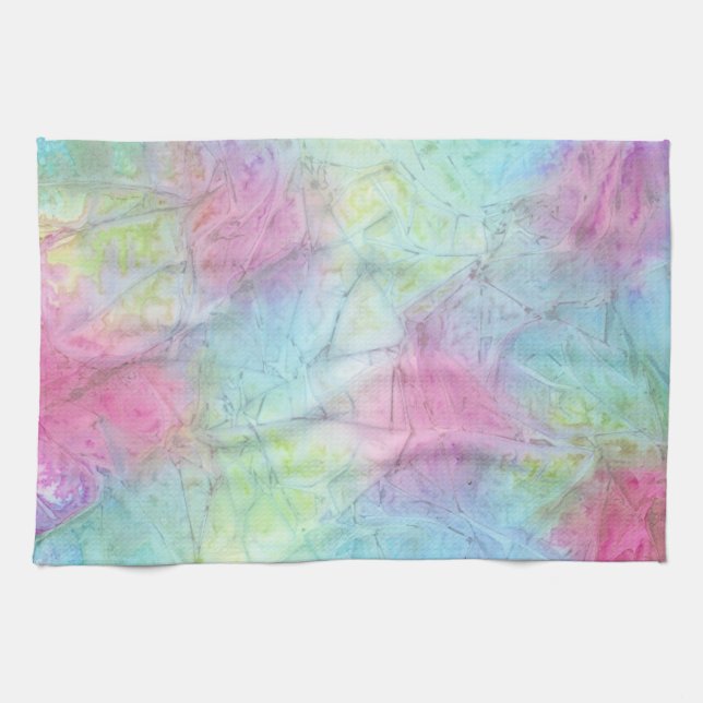 Multi Colour Blur Tea Towel (Horizontal)