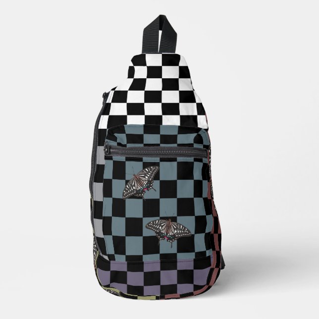 Multi-Colour Chequered Backpack HAMbyWG (Front)