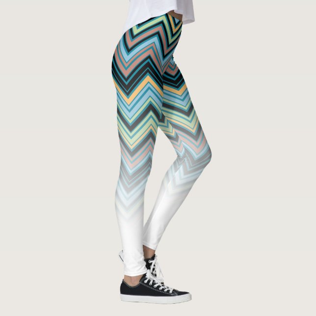 Multi Colour Chevron Pattern Leggings (Right)