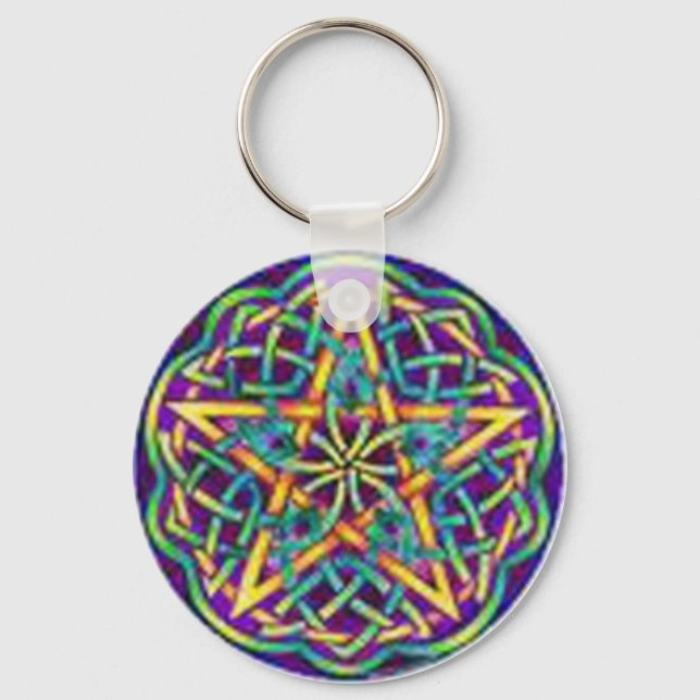 multi colour circle key ring (Front)