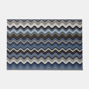 Multi Colour Colour Wavy Pattern Doormat