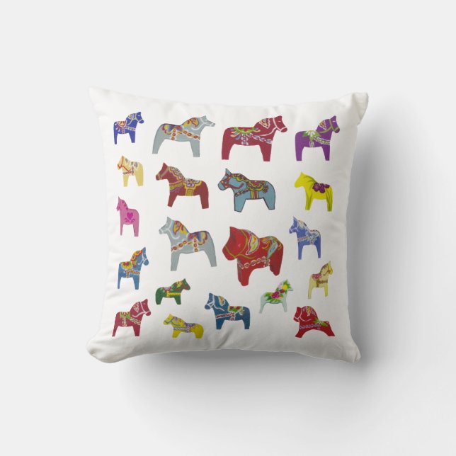 Multi-colour Dala Horse Pillow (Front)