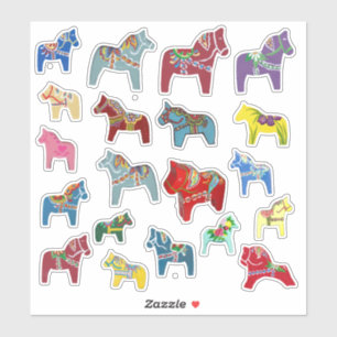 Multi Colour Dala Horses