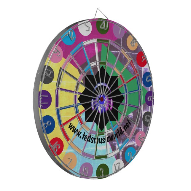 Multi-Colour Dartboard Set (Front Left)