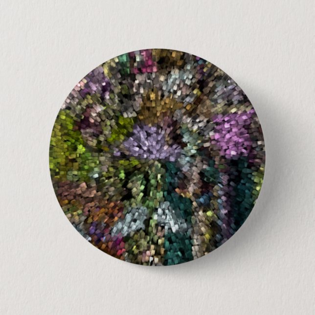 Multi-Colour Digital Abstract 6 Cm Round Badge (Front)