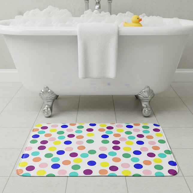 Multi colour dots bath mat (Creator Uploaded)