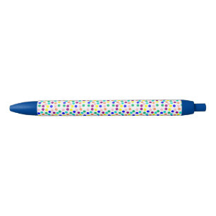 Multi colour dots blue ink pen