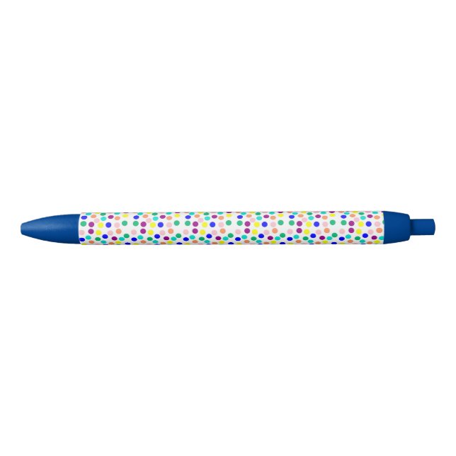 Multi colour dots blue ink pen (Front)