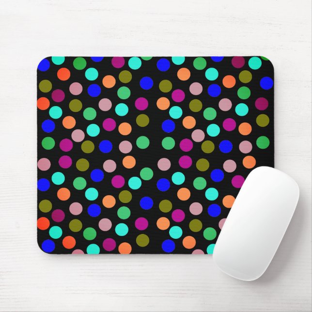 Multi colour dots mouse pad (With Mouse)