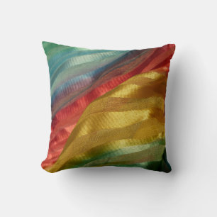 Multi Colour Fabric Rainbow Cushion