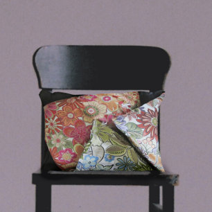 Multi Colour faux Embroidered Boho Chic Decorative Cushion