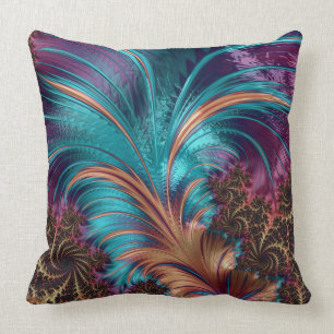 Multi-Colour Feather Design Throw Pillow