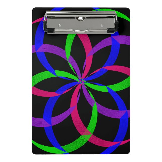 Multi Colour Figure 8 Geometric Mini Clipboard (Front)