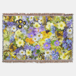 Multi-colour Floral Blanket