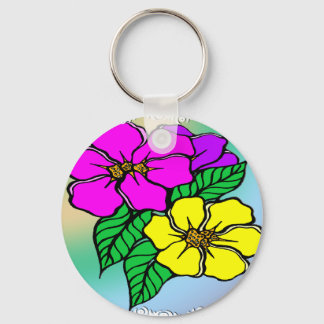Multi Colour Floral Key Ring