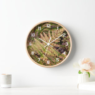 Multi Colour Forest Ferns Botanical Clock