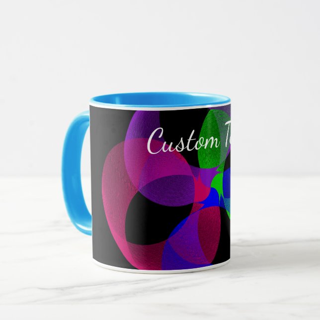 Multi Colour Geometric Fusion Coffee Mug (Front Left)
