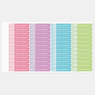 Multi-colour Geometric Triangle Kids Label Skinny