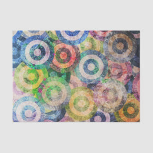 Multi Colour Grunge Circles Pattern Tissue Paper